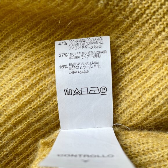 Brunello Cucinelli Yellow Knit Mohair Wool Turtleneck Sweater S Italy - Picture 6 of 8